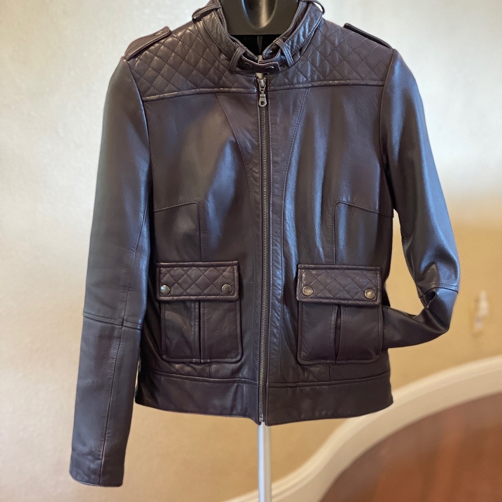 DKNY leather Moto jacket